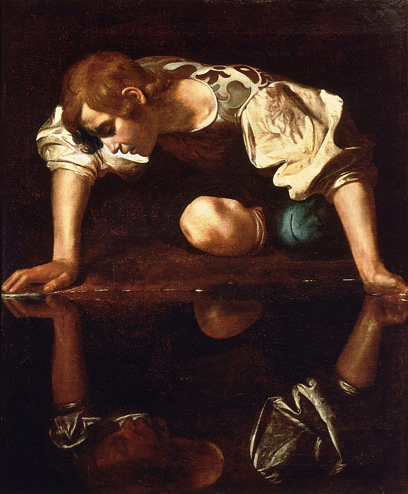 Narcissus (110 cm × 92 cm) Óleo en lienzo. Michelangelo Merisi da Caravaggio (1571-1610) 